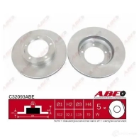 Тормозной диск ABE 5900427196223 C32093ABE SA HUT Lexus LX (J100) 2 1998 – 2007