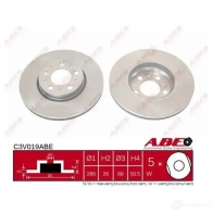 Тормозной диск ABE 3340141 C3V019ABE 5900427201569 HUYP Q - Изображение 1