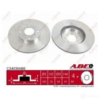 Тормозной диск ABE C34035ABE 3339731 RA0C UH 5900427197480 - Изображение 3