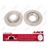 Тормозной диск ABE CW FV6M 5900427201248 3340110 C3R037ABE - Изображение 1