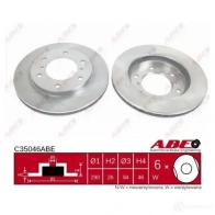Тормозной диск ABE C35046ABE Mitsubishi Pajero 3 (V6, V7) Внедорожник 2д 3.5 V6 GDI (V65W. V75W) 203 л.с. 2000 – 2006 5900427197916 AX DGX6