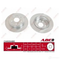 Тормозной диск ABE C44026ABE L3X AH 5900427204027 Honda CR-V 2 (RD) Кроссовер 2.2 CTDi (RD9) 140 л.с. 2005 – 2006