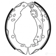 Барабанные тормозные колодки, комплект ABE D 8OCZH c0r005abe 3338425 - Изображение 2