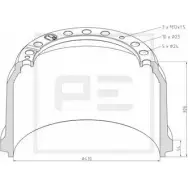 Тормозной барабан PE AUTOMOTIVE 4 NUVHAY Citroen C8 1 (EA, EB) Минивэн 2.0 16V 141 л.с. 2005 – наст. время 016.525-00A T2X00DL