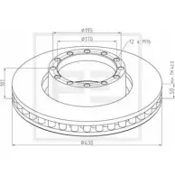 Тормозной диск PE AUTOMOTIVE 026.658-10A BL1455 A2 BL1455B2 725539