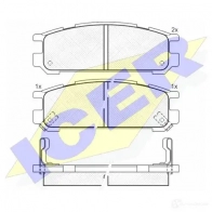 Тормозные колодки, комплект ICER 217 03 Subaru Impreza (GC) 1 Седан 1.8 i (GC5) 103 л.с. 1995 – 1996 21704 181000