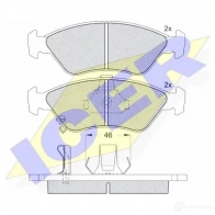 Тормозные колодки, комплект ICER 234 50 23451 Kia Clarus (GC) 1 Универсал 181269