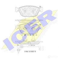 Тормозные колодки, комплект ICER 25161 181994 1509300 25 160