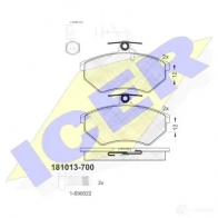 Тормозные колодки, комплект ICER 20168 181013700 201 67 Volkswagen Golf 3 (1H1) Хэтчбек 2.0 GTI 16V 150 л.с. 1992 – 1997