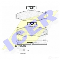 Тормозные колодки, комплект ICER SsangYong Korando (KJ) 2 Кроссовер 2д 3.2 212 л.с. 1999 – 2002 2324 2 23243 141238700