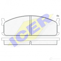 Тормозные колодки, комплект ICER IM2NZK7 1507185 140521 2 1115