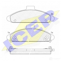 Тормозные колодки, комплект ICER 215 29 180963 21530 1508391