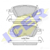 Тормозные колодки, комплект ICER 2 2332 22333 182258 Mazda CX-5 (KE) 1 2011 – 2016