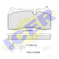 Тормозные колодки, комплект ICER 24 261 Audi R8 D1155-8265 182121203