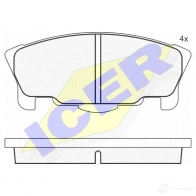 Тормозные колодки, комплект ICER G7128C 1508648 2 3783 181341