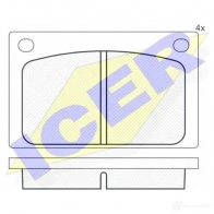 Тормозные колодки, комплект ICER 20314 180142 201 52 1507803