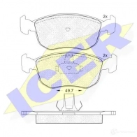 Тормозные колодки, комплект ICER Ford Mondeo 1 (FD, BNP) Универсал 2.5 i 24V 170 л.с. 1994 – 1996 181151 2 1358 21579