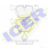 Тормозные колодки, комплект ICER Bmw 7 (E38) 3 Седан 2.8 728 i. iL 193 л.с. 1995 – 2001 21487 2 1282 181549