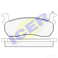 Тормозные колодки, комплект ICER 20 957 D308-7211 180424 1508017