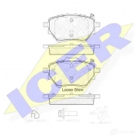Тормозные колодки, комплект ICER 25840 Citroen C4 Grand Picasso 2 (H, EMP2) Минивэн 1.6 THP 165 165 л.с. 2014 – наст. время 258 39 182162