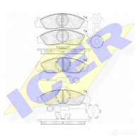 Тормозные колодки, комплект ICER SsangYong Korando (KJ) 2 Кроссовер 2д 3.2 212 л.с. 1999 – 2002 23231 141237 2 3230