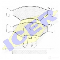 Тормозные колодки, комплект ICER 181142 23104 23 103 Ford Fiesta 4 (DX, JA, JB) Хэтчбек