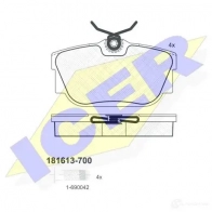 Тормозные колодки, комплект ICER 181613700 23224 Volkswagen Transporter (T4) 4 Грузовик 2.5 Syncro 115 л.с. 1996 – 2003 23 223