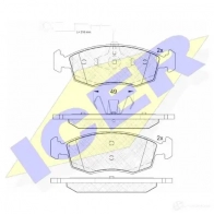 Тормозные колодки, комплект ICER 254 29 182033 Fiat 500 (312) 1 Хэтчбек 0.9 60 л.с. 2013 – 2024 25430