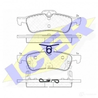 Тормозные колодки, комплект ICER 2371 6 24574 Honda Civic 9 (FB, FG) Седан 2.0 (FB36) 155 л.с. 2013 – 2014 182101