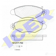 Тормозные колодки, комплект ICER 1508556 181217702 21979 219 78