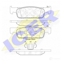 Тормозные колодки, комплект ICER Renault Sandero (B8) 2 Хэтчбек 1.5 dCi 84 л.с. 2013 – наст. время 25702 225 21 182115
