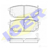 Тормозные колодки, комплект ICER 181720 1509023 23997 2399 3