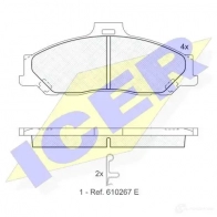 Тормозные колодки, комплект ICER 2 3540 Ford Ranger 4 (ER, EQ) Пикап 181580 D1573-8783