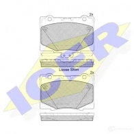 Тормозные колодки, комплект ICER 182184 1509499 25118 2 5117