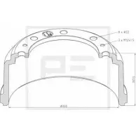 Тормозной барабан PE AUTOMOTIVE UVJTRF4 K HOJIUA 036.417-00A Porsche 911 (997) 4 2005 – 2012