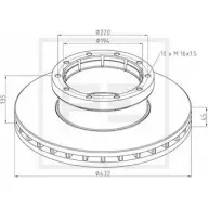Тормозной диск PE AUTOMOTIVE 727832 RO9V PA GA50LX3 056.103-00A