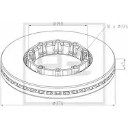 Тормозной диск PE AUTOMOTIVE 066.256-10A 728038 AQD3 6F XX5VZBO