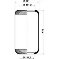 Пневмобаллон PE AUTOMOTIVE Volkswagen Amarok (2H) 1 2010 – 2020 2G 20 A 23T0OM 084.134-20A