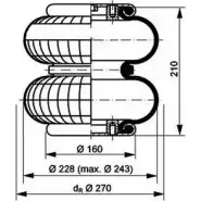 Пневмобаллон PE AUTOMOTIVE AFW9JJ W01-M58 -6887 729635 084.145-51A