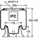 Пневмобаллон PE AUTOMOTIVE 1T 15 S-6 Mini Clubman (R55) 1 Универсал 2.0 Cooper SD 136 л.с. 2011 – 2014 084.192-71A 1R 11-826