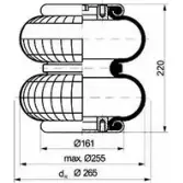 Пневмобаллон PE AUTOMOTIVE 729688 FD 200-22- 1/4 M10 FD 200-22 084.205-11A