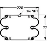 Пневмобаллон PE AUTOMOTIVE 084.233-51A 729710 W 01-M58-7394 W01-M58-7679