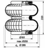 Пневмобаллон PE AUTOMOTIVE W01-M58-7679 FD 200-25- 1/4 M10 729782 084.288-11A
