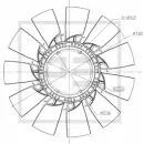 Крыльчатка вентилятора двигателя PE AUTOMOTIVE RXQO8 MAJA U4 730499 100.231-00A