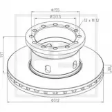 Тормозной диск PE AUTOMOTIVE 5VZS7 106.202-00A 730875 1KYOD D