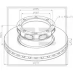 Тормозной диск PE AUTOMOTIVE 106.209-00A 730887 6JA51P VIO YC
