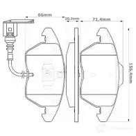 Тормозные колодки дисковые, передние VAG 5K0 698 151 A FH VHMQK 21625560 - Изображение 4