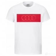 Мужская футболка Audi Rings, белая VAG 3132000406 1438170441 QT ORV