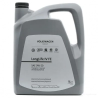 Оригинальное моторное масло LONGLIFE 4 IV FE 508,00 509,00 0W-20 - 5 л VAG GS60577M4 2H 76Y7P 1437966356 - Изображение 2