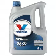 Моторное масло синтетическое SynPower FE Motor Oil SAE 0W-30- 4 л VALVOLINE 1437856880 XYRC H 872564